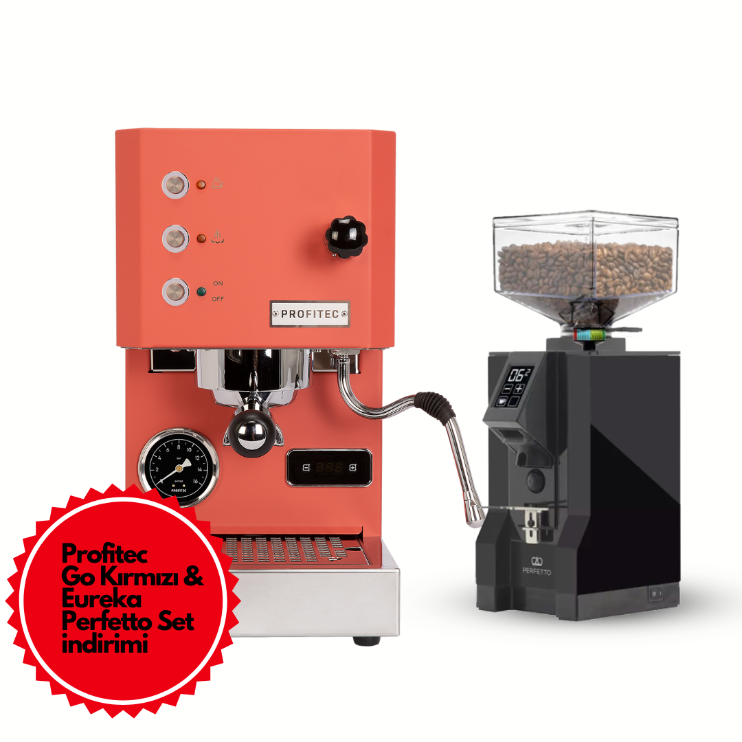 Profitec Pro Go Kırmızı & Eureka Perfetto Set / SET ALIMINDA EKSTRA İNDİRİM