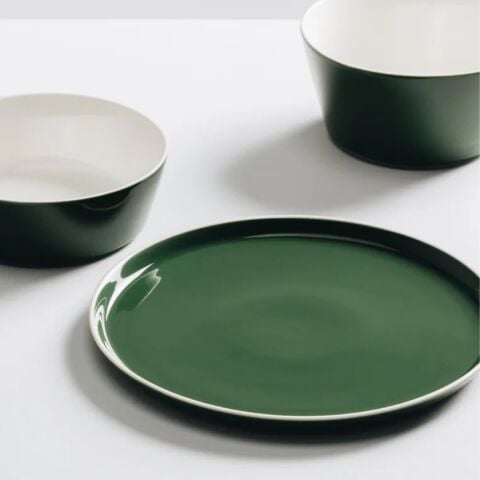 Acme Roman 4 Parça Koyu Yeşil Büyük Tabak