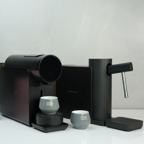 Morning Kapsül Kahve Makinesi - Morning Dream Süt Köpürtme Makinesi Siyah