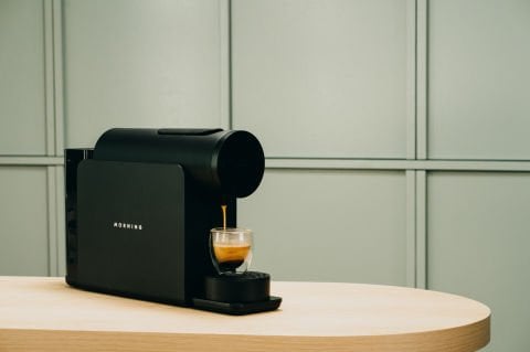 Morning Kapsül Kahve Makinesi - Morning Dream Süt Köpürtme Makinesi Siyah