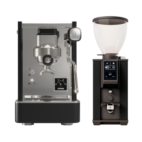 SET FIRSATI - Stone Lite Black Espresso Makinesi & Pebble Kahve Öğütücüsü
