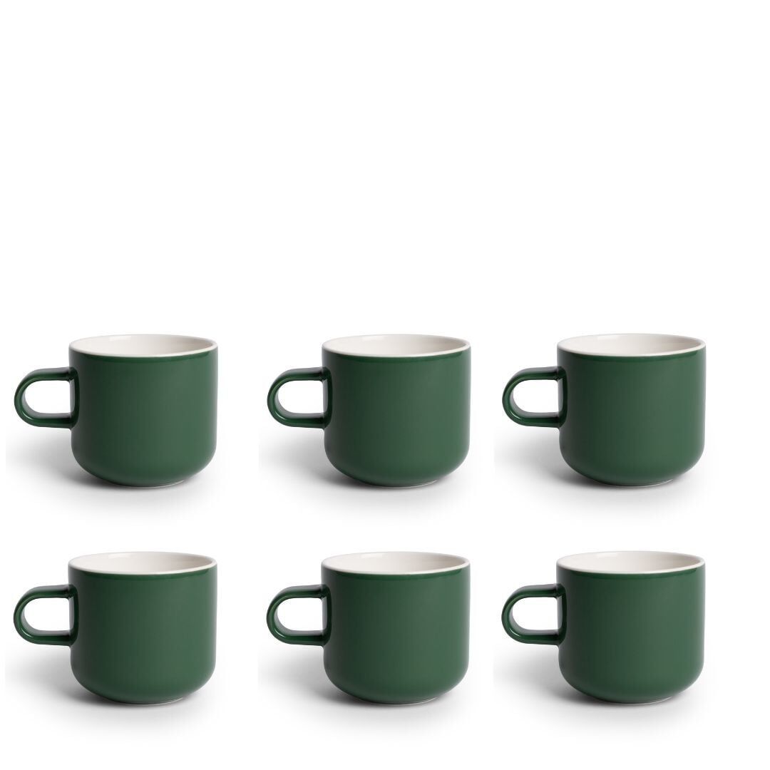 Acme Bobby Mug 6'lı Fincan Seti Koyu Yeşil 300ml