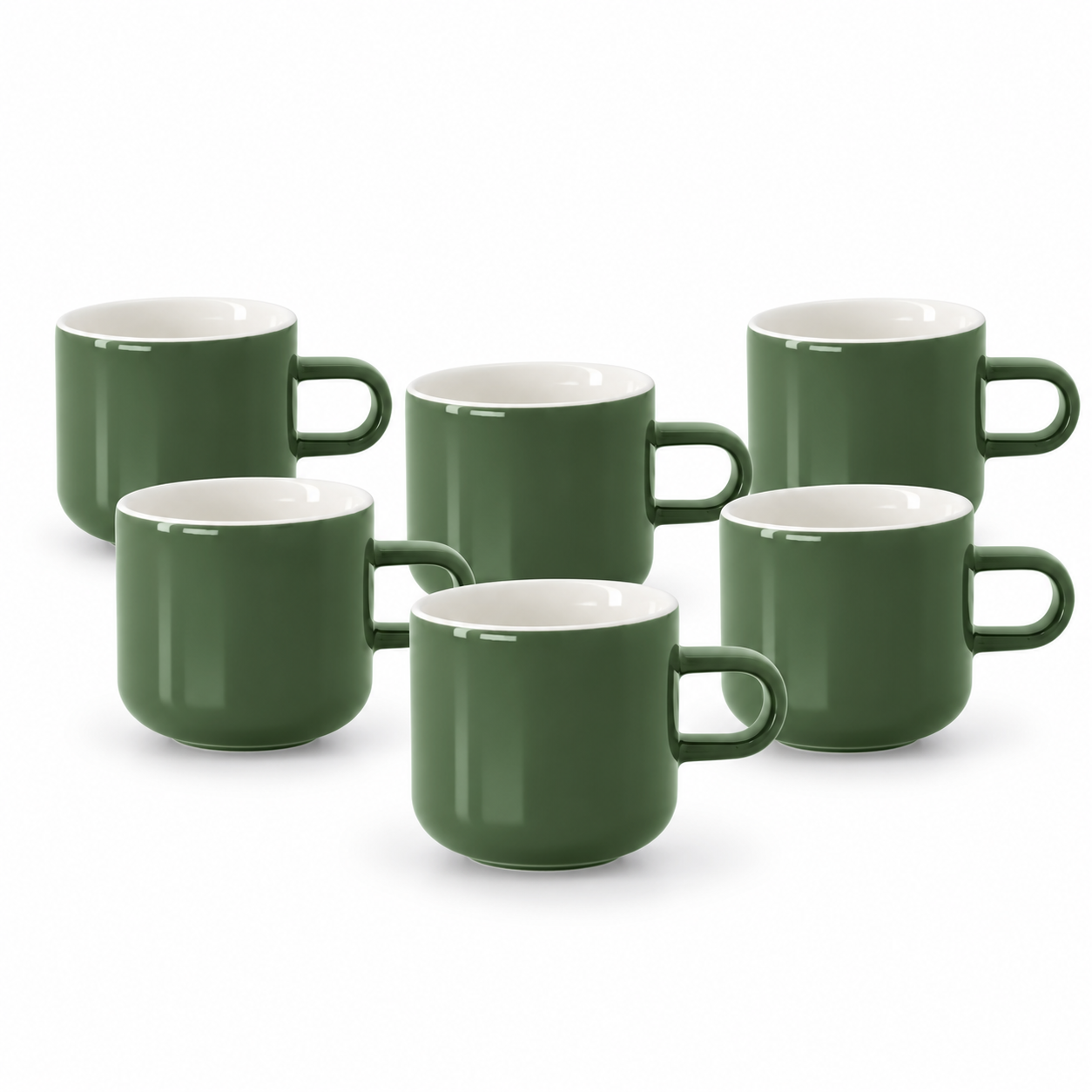 Acme Bobby Mug 6'lı Fincan Seti Koyu Yeşil 300ml